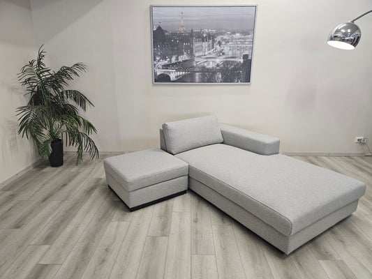 Bolia Sepia Sjeselong + puff med oppbevaringsrom / Omtrukket # inkludert FRAKT*